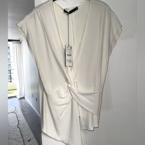 Zara Studio Draped Blouse